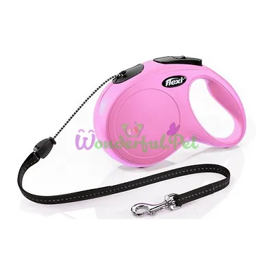 Tape measure FLEXI Classic M, 8m, up to 20kg, cord, pink 2832