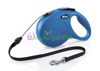 Flexi Classic M Retractable Leash, 8m Cord, up to 20kg, Blue 2818