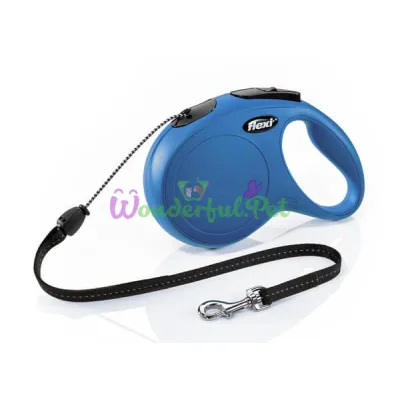 Flexi Classic M Retractable Leash, 8m Cord, up to 20kg, Blue 2818