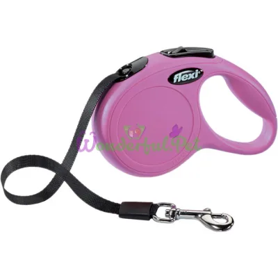 Flexi Classic S Retractable Leash, 5m Tape, up to 15kg, Pink 3235