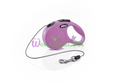 Tape measure FLEXI Classic S, 8m, up to 12kg, cord, pink 2733