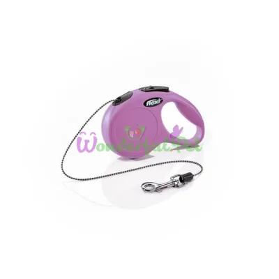 Рулетка FLEXI Classic S, 8м, до 12кг, шнур, розовая 2733