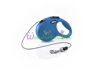 Flexi Classic S Cord Retractable Leash, 8 m, up to 12 kg, Blue