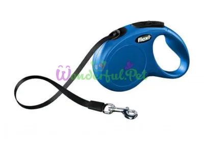 Flexi Classic XS Tape Retractable Leash, 3 m, up to 12 kg, Blue