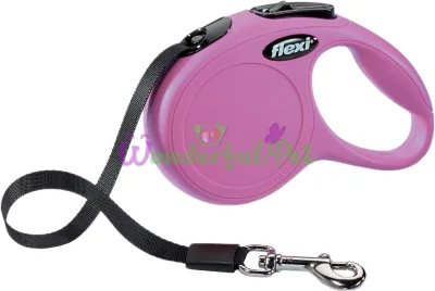 Flexi New Classic Tape Retractable Leash, Pink M, 5 m, up to 25 kg