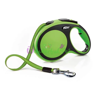 Рулетка FLEXI New Comfort L, 8м, до 50кг, лента, зеленая 8421