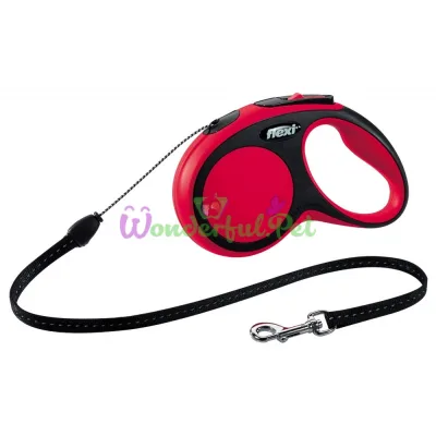Рулетка FLEXI New Comfort S, 5м, до 12кг, шнур, красная 8841