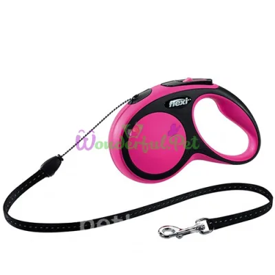 Рулетка FLEXI New Comfort S, 5м, до 12кг, шнур, розовая 8810