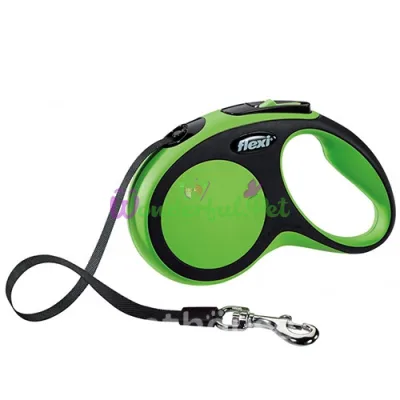 Рулетка FLEXI New Comfort S, 5м, до 15кг, лента, зеленая 8124