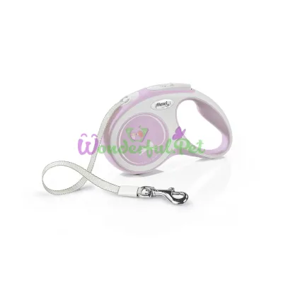 Рулетка FLEXI New Comfort S, 5м, до 15кг, лента, розовая 8117