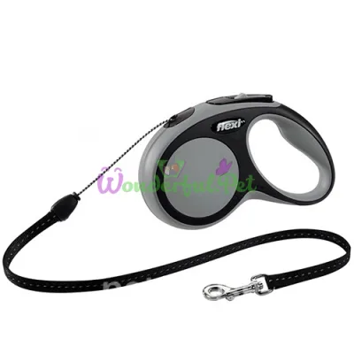 Рулетка FLEXI New Comfort S, 8м, до 12кг, шнур, серая 9039