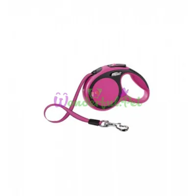 Рулетка FLEXI New Comfort XS, 3м, до 12кг, лента, розовая 8018