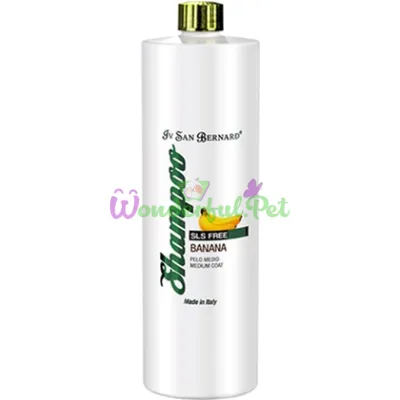 Шампунь Iv San Bernard Banana SLS FREE кот собака , средняя шерсть, смягчающий, аромат банана, 300 мл