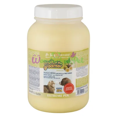 Iv San Bernard Maracuja Mask for Long Coat, with Silk Proteins and Passion Fruit, 3 L (pack of 2)