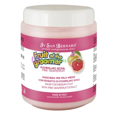 Маска Iv San Bernard Pink Grapefruit для середньої шерсті, з грейпфрутом та вітаміном В6, 1л (6 шт уп)