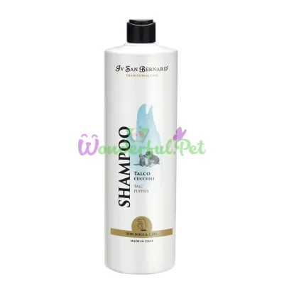 Шампунь Iv San Bernard Talc для кошенят і цуценят, з тальком, не подразнює очі, 1 л