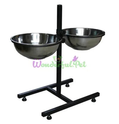 Dog Bowl on Stand 2.5 L for Medium Breeds 35x28x36 cm