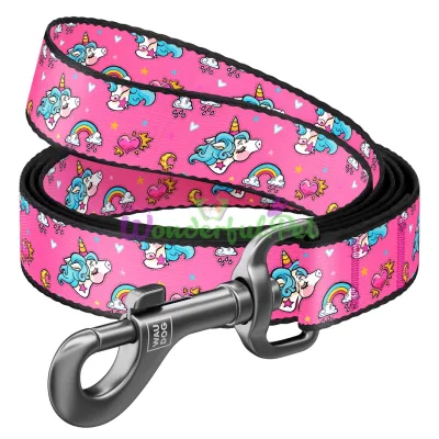 ΠΠΎΠ²ΠΎΠ΄ΠΎΠΊ Waudog Nylon Ρ ΡΠΈΡΡΠ½ΠΊΠΎΠΌ ΠΠ΄ΠΈΠ½ΠΎΡΠΎΠ³ΠΈ Π΄Π»Ρ ΡΠΎΠ±Π°ΠΊ 15 ΠΌΠΌ, 122 ΡΠΌ