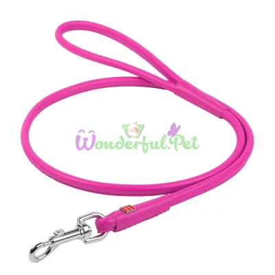 Поводок круглый Waudog Glamour для собак 6 мм, 183 см, розовый