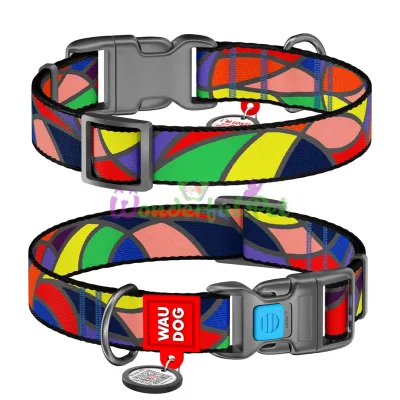 Ошейник Waudog Nylon с рисунком Витраж ширина 15 мм, длина 23-35 см