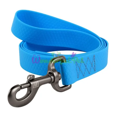 Поводок Waudog Waterproof для собак, водостойкий, 25 мм, 183 cм, голубой
