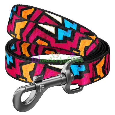Поводок Waudog Nylon с рисунком Граффити для собак 15 мм, 122 см