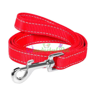 Нейлоновый поводок Dog Extreme двойной для собак 20 мм, 122 см, красный