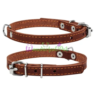 Single Dog Collar 20 mm, 32-40 cm, Brown