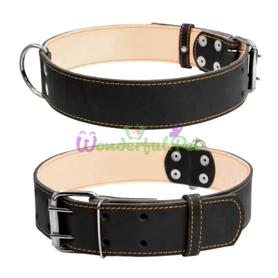 Double Dog Collar 45 mm, 56-68 cm, Black