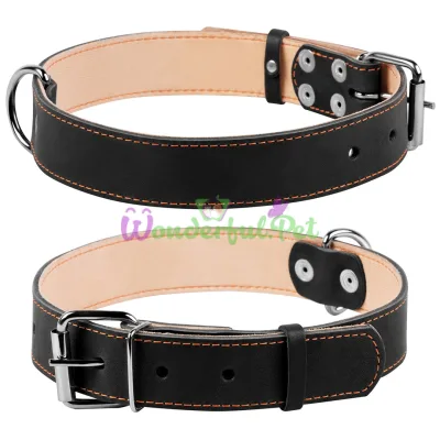 Double Dog Collar 35 mm, 48-63 cm, Black