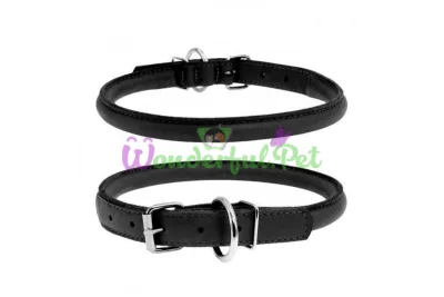 Waudog Soft Round Collar, 13 mm diameter, 45-53 cm length, black