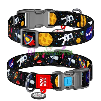 Ошейник Waudog Nylon с рисунком NASA ширина 20 мм, длина 24-40 см