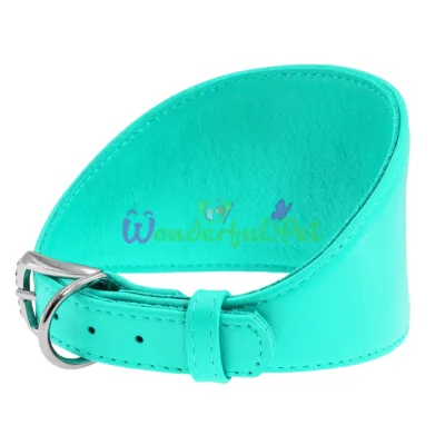 Ошейник Waudog Glamour для борзых, без украшения, ширина 15 мм, длина 29-35 см, ментоловый