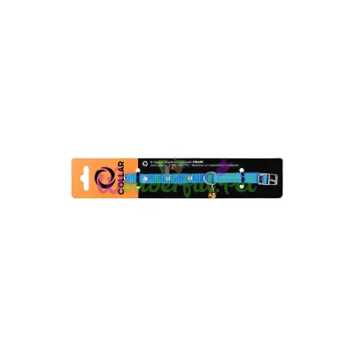 Ошейник Dog Extreme 10 №2 нейлон, со стразами, ширина 10 мм, длина 20-30 см, голубой