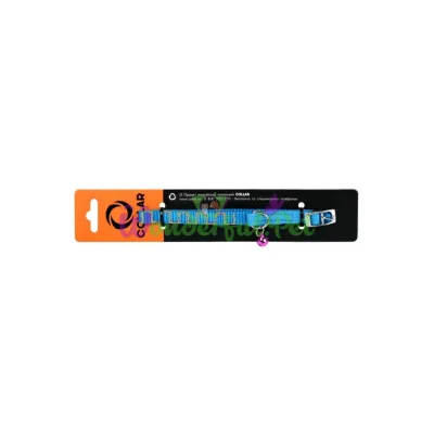 Ошейник Dog Extreme 10 нейлон, с рисунком Египет, ширина 10 мм, длина 20-30 см, голубой