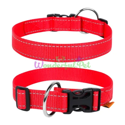 Нейлоновый ошейник Dog Extreme для собак, регулируемый, 20 мм, 25-40 см, красный