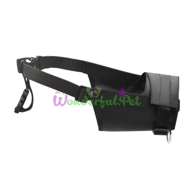 Muzzle Dog Extreme No. 1 adjustable, nylon, girth with half ring, black