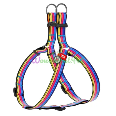 Шлея Waudog Nylon для собак с рисунком Линия 1 25 мм, 60-90 см