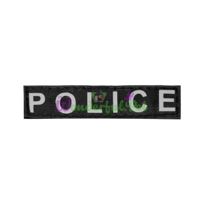 Змінний напис для шлеї Police, великий 3-4 розмір, чорний