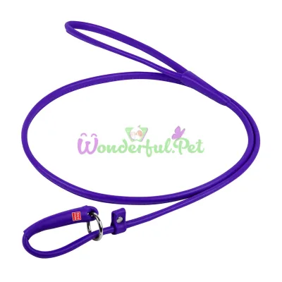 Waudog Glamour Round Slip Leash for Dogs, 6 mm, 135 cm, Purple
