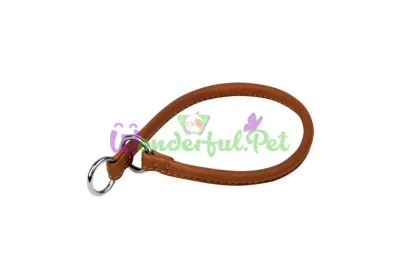 Soft Slip Collar for Dogs, Jerk Type, 6 mm, 25 cm, Brown