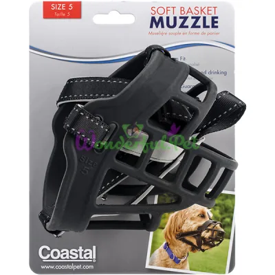 Силиконовый намордник Coastal Soft Basket Muzzle для собак, размер 5