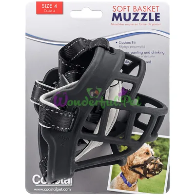 Силиконовый намордник Coastal Soft Basket Muzzle для собак, размер 4