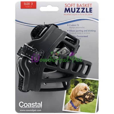 Силиконовый намордник Coastal Soft Basket Muzzle для собак, размер 3