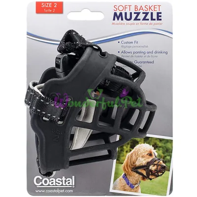 Силиконовый намордник Coastal Soft Basket Muzzle для собак, размер 2