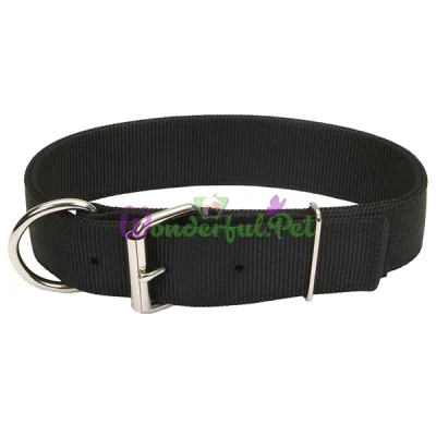 Ошейник двойной Coastal Macho Dog для собак, черный, 4.5×61 см