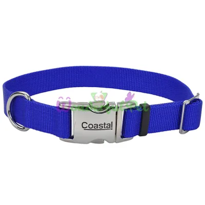 Ошейник Coastal Titan Buckle для собак, синий, 2×30-45 см