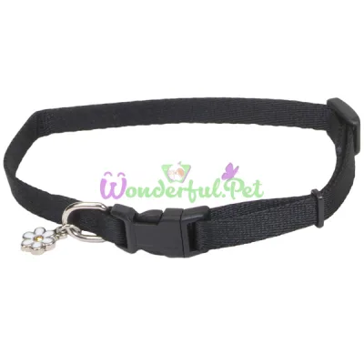 Ошейник Coastal Litl Pals Nylon для собак, черный, 0.8×15-20 см