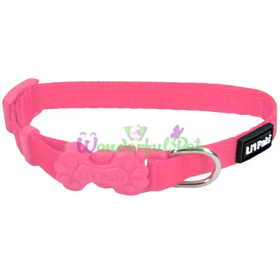 Ошейник Coastal Litl Pals Nylon для собак, розовый, 0.8×15-20 см
