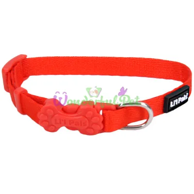 Ошейник Coastal Litl Pals Nylon для собак, красный, 0.8×15-20 см